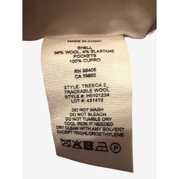 Theory Womens $245 Treeca 2 Slim-Fit Wool-Blend Cropped Pants Sky Blue UK14 US10 - Picture 7 of 11